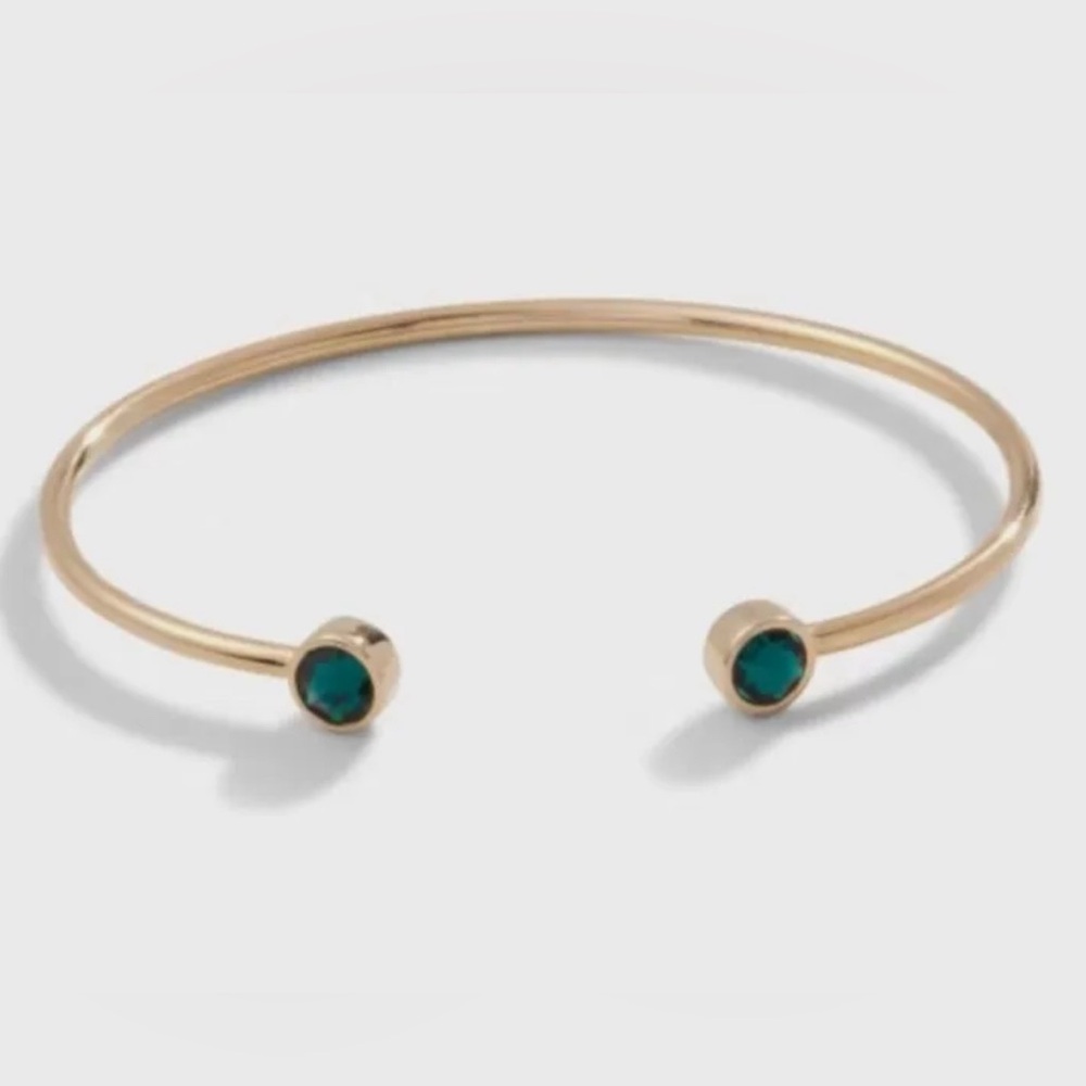 Alex + Ani emerald crystal cuff bracelet